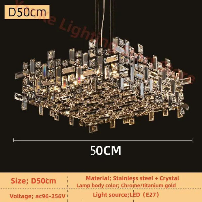 Stylish Adjustable LED Crystal Chandelier – Ideal for Any Room Decor