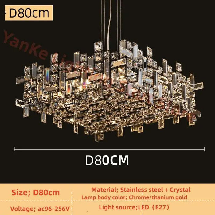 Stylish Adjustable LED Crystal Chandelier – Ideal for Any Room Decor