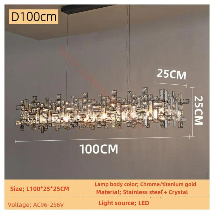 Stylish Adjustable LED Crystal Chandelier – Ideal for Any Room Decor