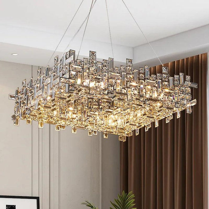 Stylish Adjustable LED Crystal Chandelier – Ideal for Any Room Decor