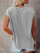 Stylish Off-Shoulder Pocket Tee: Trendy Solid Color Round Neck Shirt