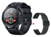 Rugged Men's Tactical Smartwatch - 1.43" AMOLED Display, Waterproof, Bluetooth Connectivity, 100+ Sports Modes, Long-lasting Battery