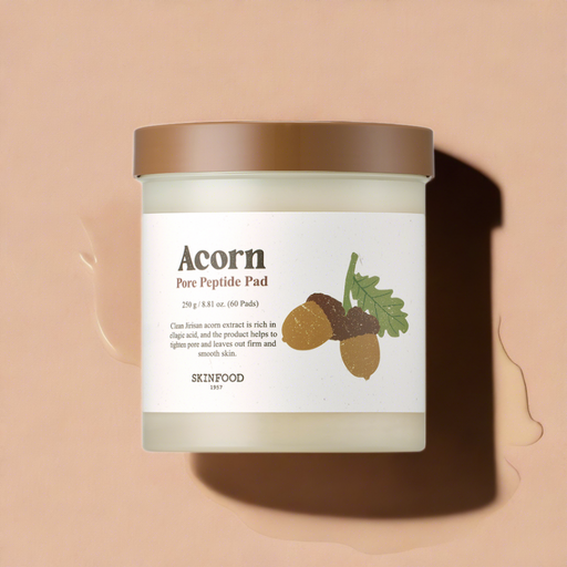 Revitalize Skin with SKINFOOD Acorn Pore Peptide Exfoliating Pads - Minimize Pores and Boost Luminosity