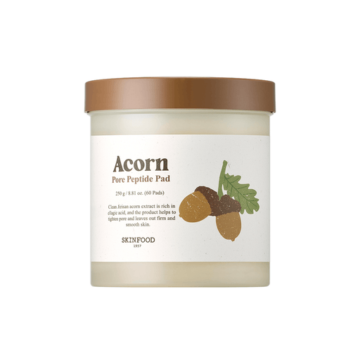 Revitalize Skin with SKINFOOD Acorn Pore Peptide Exfoliating Pads - Minimize Pores and Boost Luminosity