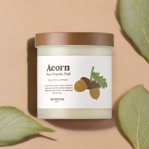 Revitalize Skin with SKINFOOD Acorn Pore Peptide Exfoliating Pads - Minimize Pores and Boost Luminosity
