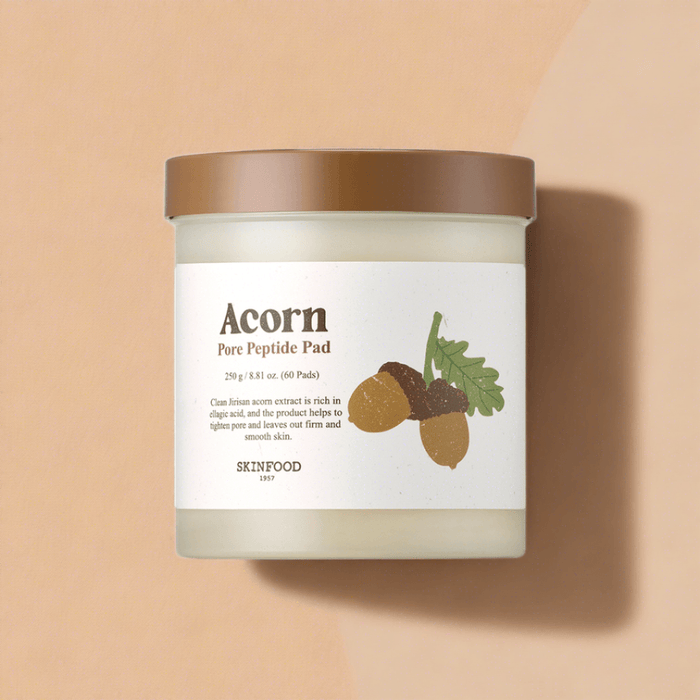 Acorn Peptide Exfoliating Pads for Pore Refinement by SKINFOOD - Radiance Booster