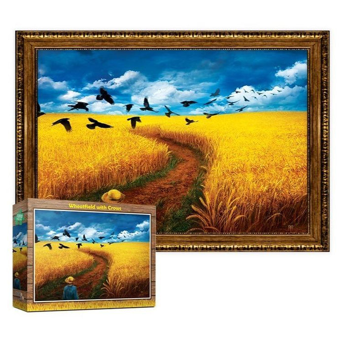 "Crows Over Wheatfield" 1000-Piece Art Puzzle for Creative Exploration