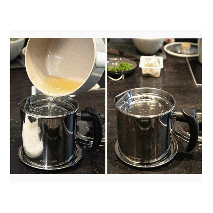 Stainless Steel Oil Pouring Jug - 1.3L