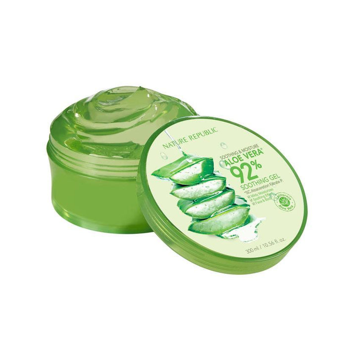 Nature Republic Aloe Vera 92% Hydrating Soothing Gel - 300ml Intense Moisture and Calmness