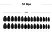 Elegant Carbon Black Gel Nail Kit with 30 Tips - Effortlessly Enhance Your Look