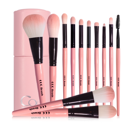 Cotton Candy Dreams 12-Piece Makeup Brush Set for Professional Results