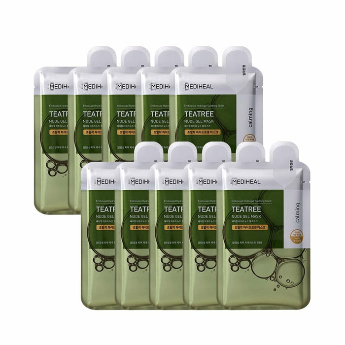 Tea Tree Hydrogel Mask Sheets - Skin Soothing & Purifying Kit with Tea Tree Extract for Refreshed Skin