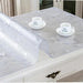 Crystal Clear PVC Table Cover: Stylish Protection for Tables - Resistant to Water and Easy to Maintain