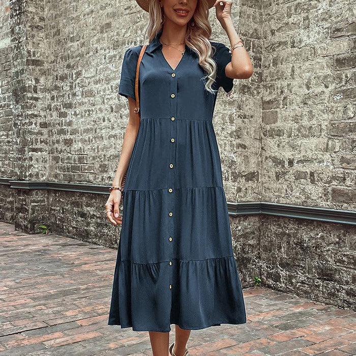 Elegant Hepburn-Inspired French Rayon Dress for the Sophisticated Woman