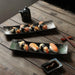 Japanese Cuisine Ceramic Sushi and Sashimi Plate with Retro Flair