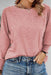 Smocked Round Neck Blouse with Elegant Long Sleeves