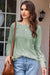 Smocked Round Neck Blouse with Elegant Long Sleeves