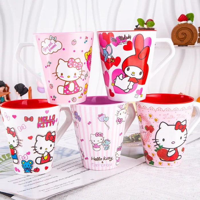 Sanrio Characters Hello Kitty Melamine Tumbler - Anime Print - Children's Beverage Mug