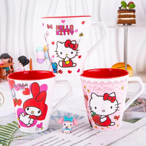 Sanrio Characters Hello Kitty Melamine Tumbler - Anime Print - Children's Beverage Mug