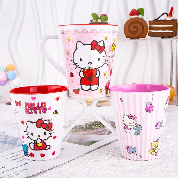 Sanrio Characters Hello Kitty Melamine Tumbler - Anime Print - Children's Beverage Mug