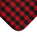 Festive Christmas Plaid Memory Foam Bath Mat with Anti-Slip Backing