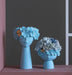 Artistic Resin Vase Set with Human Head Ornaments for Modern Home Decor