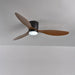 Contemporary White Ceiling Fan with LED Illumination, Remote Control, and Adjustable Diameters - 42/52 Inches