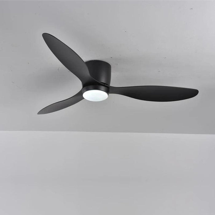 Contemporary White Ceiling Fan with LED Illumination, Remote Control, and Adjustable Diameters - 42/52 Inches