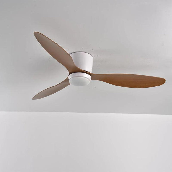 Contemporary White Ceiling Fan with LED Illumination, Remote Control, and Adjustable Diameters - 42/52 Inches