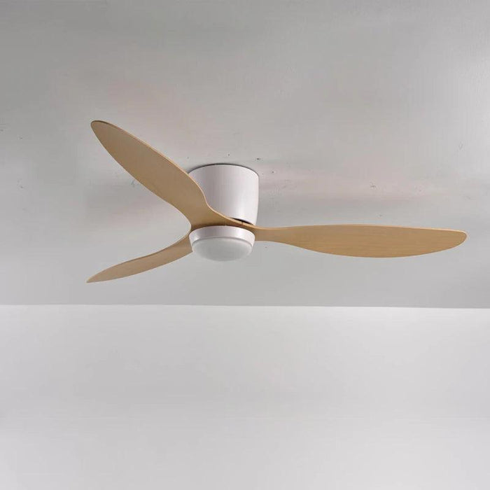 Contemporary White Ceiling Fan with LED Illumination, Remote Control, and Adjustable Diameters - 42/52 Inches