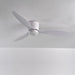 Contemporary White Ceiling Fan with LED Illumination, Remote Control, and Adjustable Diameters - 42/52 Inches