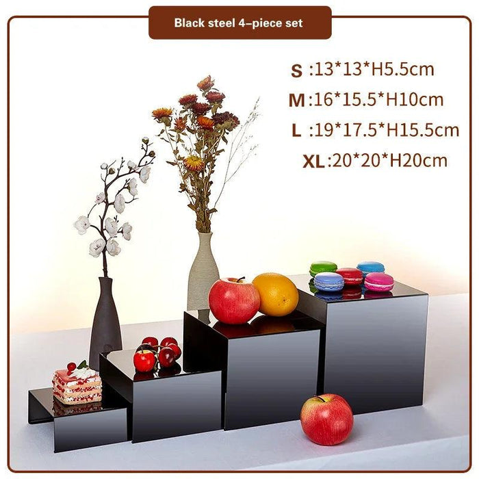 Chic Stainless Steel Dessert and Fruit Display Set - Ideal for Weddings and Special Celebrations