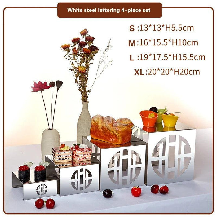 Chic Stainless Steel Dessert and Fruit Display Set - Ideal for Weddings and Special Celebrations