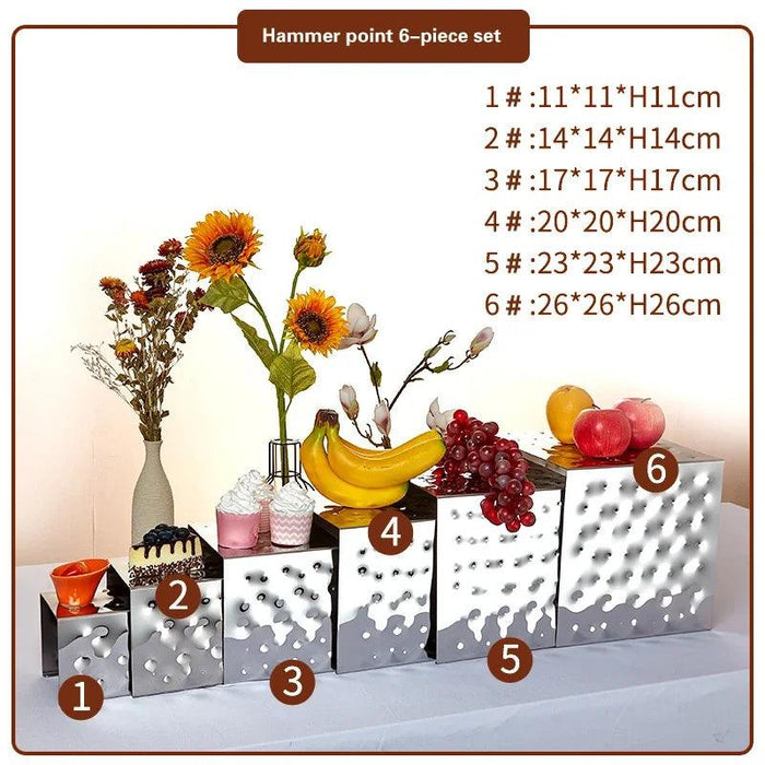 Stainless Steel Elegant Dessert and Fruit Display Set - Perfect for Weddings and Special Occasions