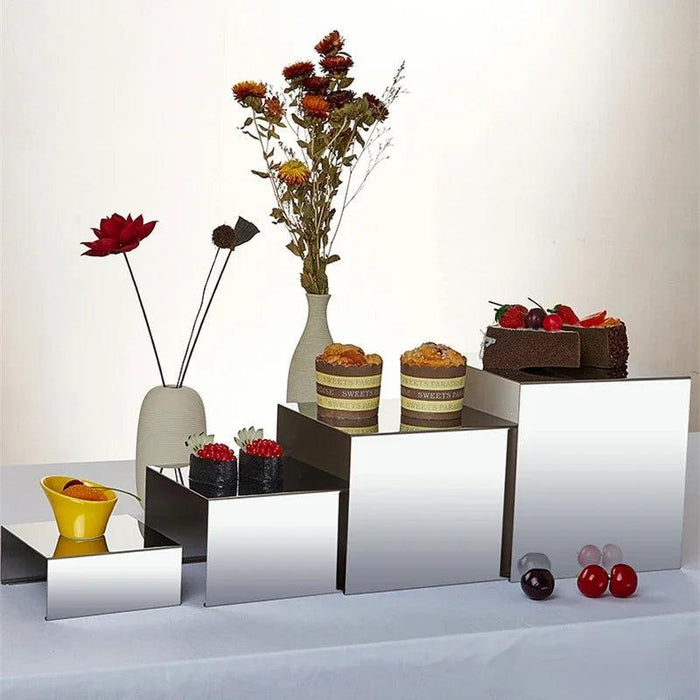 Stainless Steel Elegant Dessert and Fruit Display Set - Perfect for Weddings and Special Occasions