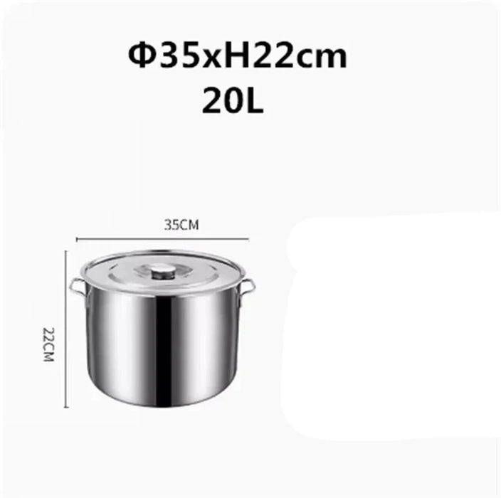 Stainless Steel Drum Soup Pot - Versatile Water and Oil Container