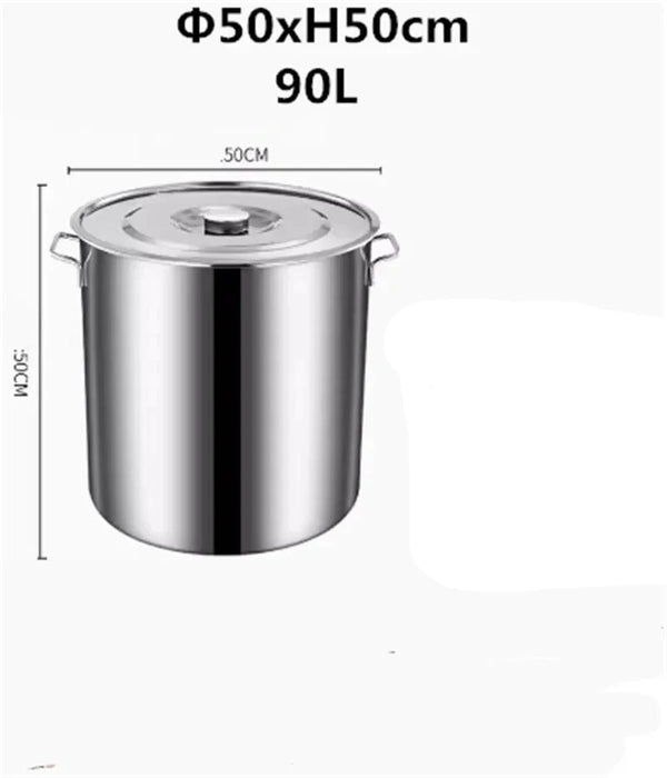 Stainless Steel Drum Soup Pot - Versatile Water and Oil Container