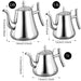 Elegant Long-Spout Stainless Steel Teapot for Perfectly Brewed Tea and Coffee