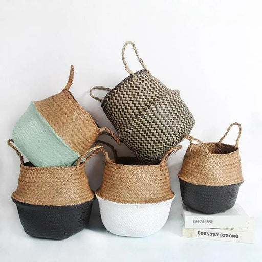 Eco-Chic Foldable Wicker Storage Baskets: Stylish Organization Solution