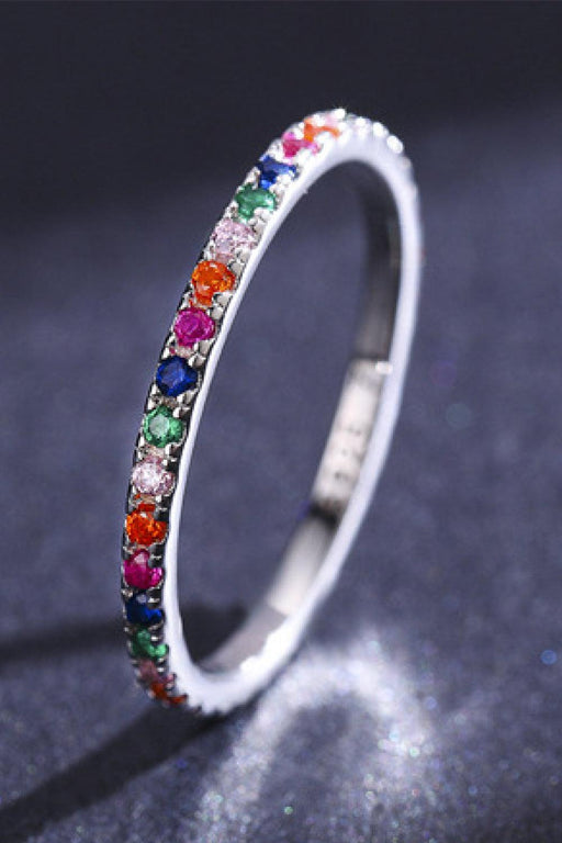 Radiant Elegance: 925 Sterling Silver Ring with Stunning Cubic Zirconia