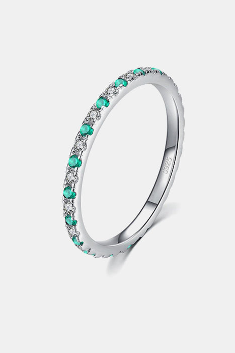 Elegant Cubic Zirconia Sterling Silver Ring: Radiant Sophistication