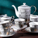 Elegant Grey Bone China Swan Fort Afternoon Tea Coffee Set