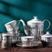 Elegant Grey Bone China Swan Fort Afternoon Tea Coffee Set