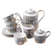 Elegant Grey Bone China Swan Fort Afternoon Tea Coffee Set