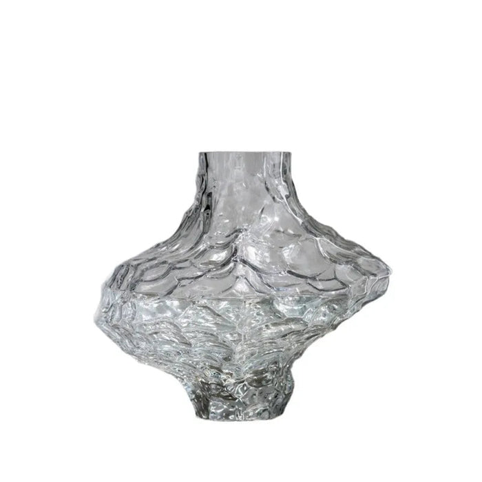 Stone Grain Glass Vase: Contemporary Decor Accent for Plant Displays