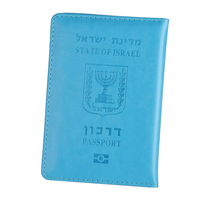 Israel RFID-Blocking Passport Wallet - Elegant Faux Leather Travel Organizer for All Travelers