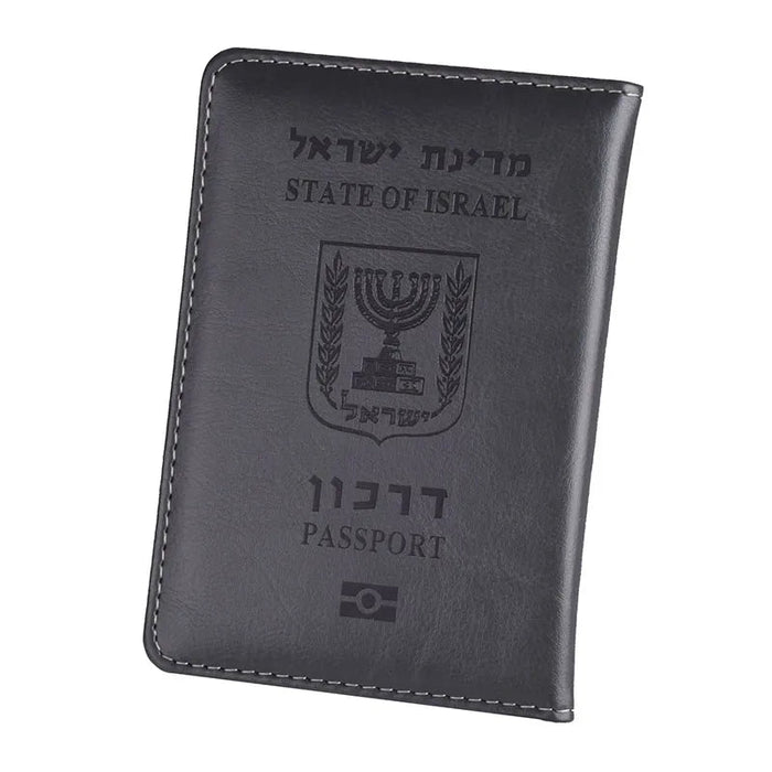 Israel RFID-Blocking Passport Wallet - Elegant Faux Leather Travel Organizer for All Travelers