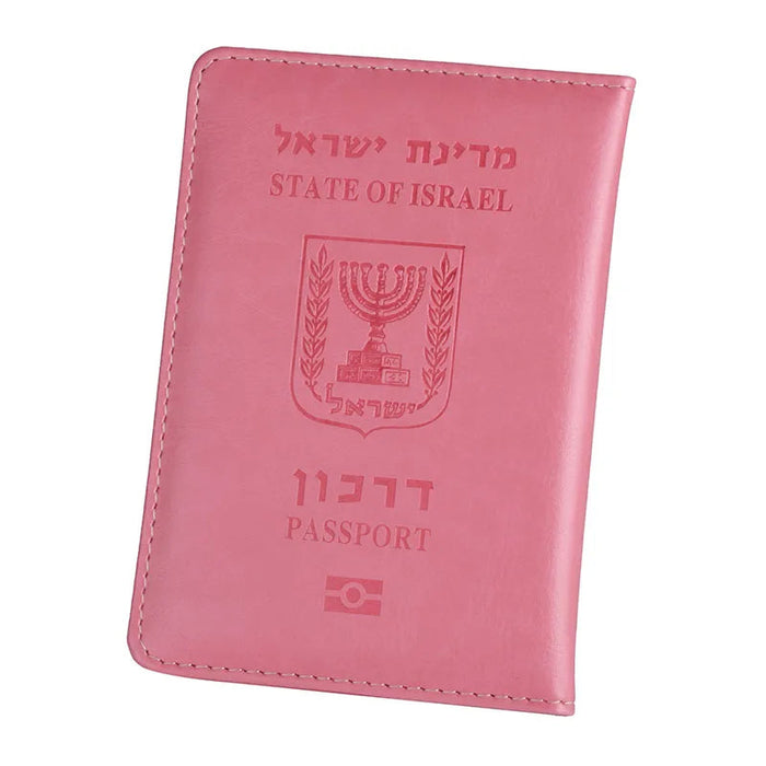 Israel RFID-Blocking Passport Wallet - Elegant Faux Leather Travel Organizer for All Travelers