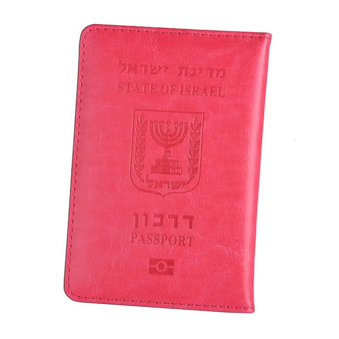 Israel RFID-Blocking Passport Wallet - Elegant Faux Leather Travel Organizer for All Travelers