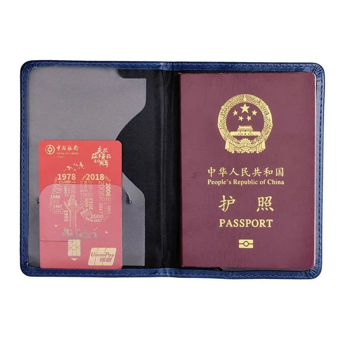 Israel RFID-Blocking Passport Wallet - Elegant Faux Leather Travel Organizer for All Travelers